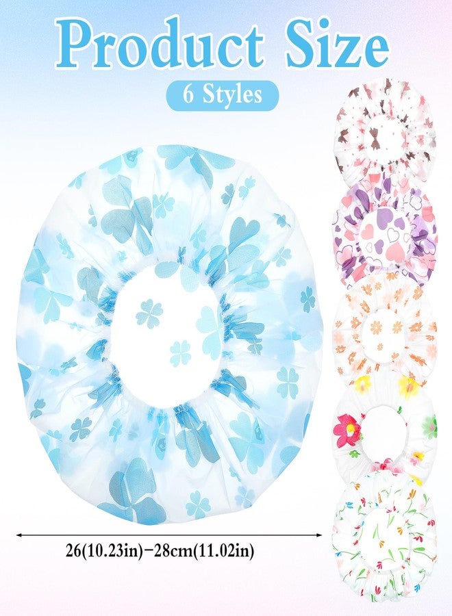 Thrymme Shower Caps for Kids, 6 Pcs Reusable Kids Shower Caps for Girls, Toddler (6 Colors) - Image 2
